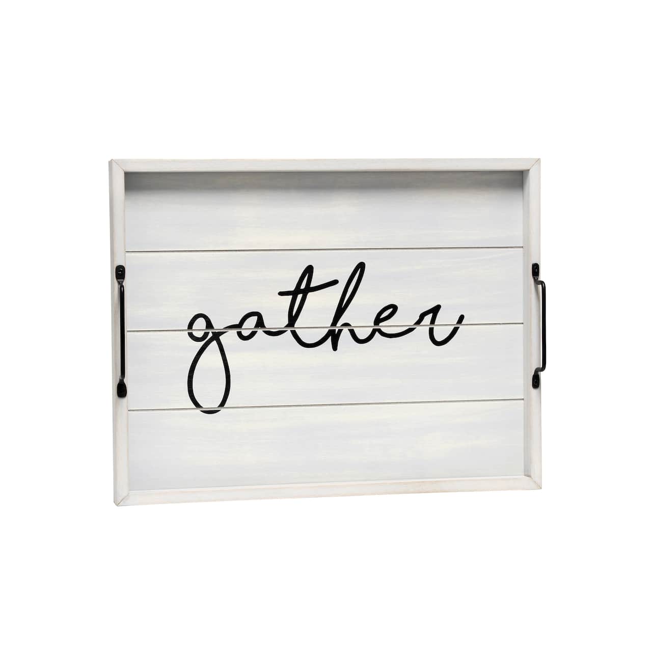 Elegant Designs&#x2122; 15.5&#x22; Gather Serving Tray with Handles